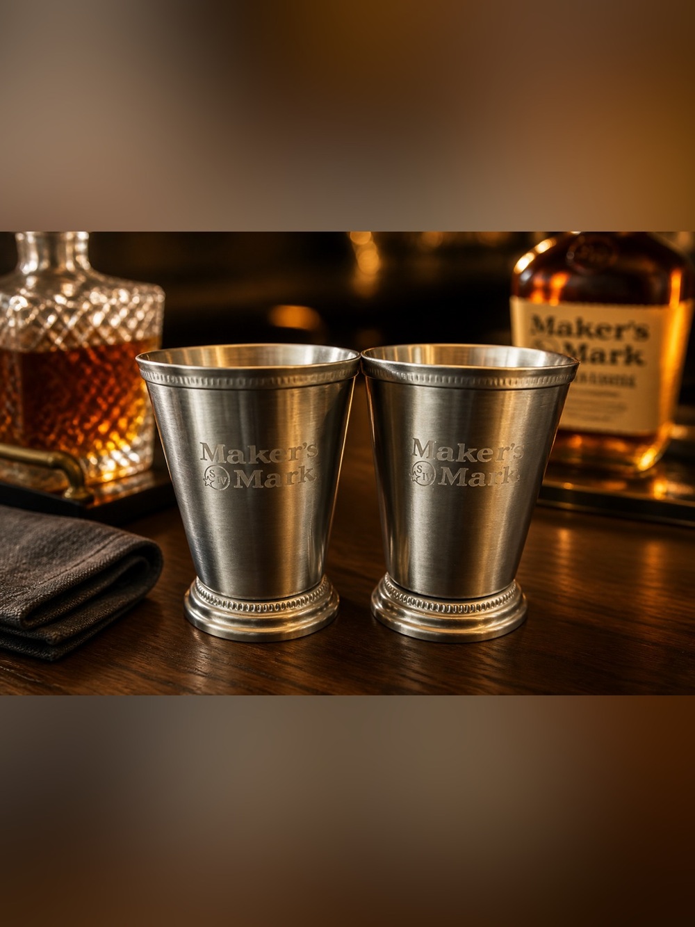 Maker's Mark Mint Julep Cups - Set of 2, Silver
